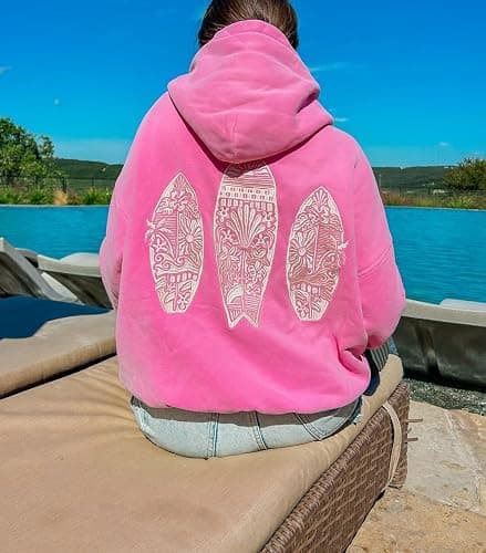 ROAONOCOMO Women Y2K Embroidered Hoodie Floral Graphic Oversized Pullover Hoodie Cute Animal Pocket Hooded Sweatshirts thumbnail 6