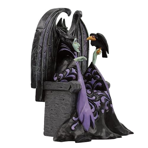 Enesco Disney Traditions Collection by Jim Shore Sleeping Beauty Maleficent Sitting on Throne Figurine- Resin Hand Painted Crafted Disney Halloween Collectible Figurines Home Decor Statue, 4 Inch thumbnail 7