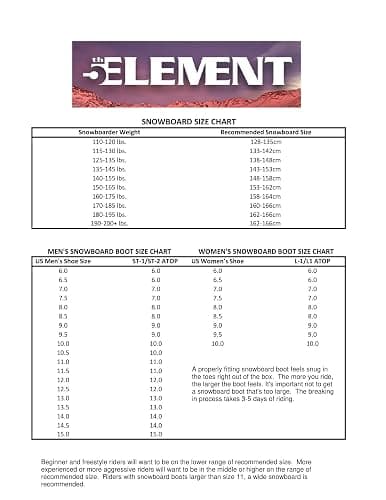 5th Element ST Lace and Dial Snowboard Boots for Men - Black Compatible with Strap Snowboard Bindings- Waterproof Liners -All Mountain Snowboarding Men Size thumbnail 7