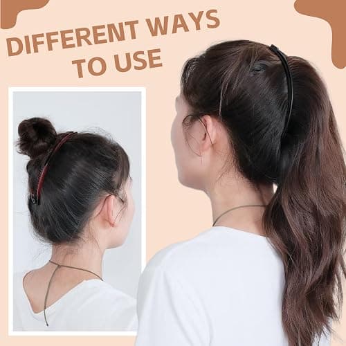 Banana Hair Clip - Designed specifically for women and girls: Suitable for long hair, thick curly hair styling Banana clip accessory styling (6 pieces) thumbnail 4