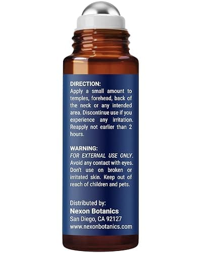 Stress Relief Essential Oil Roll-On 10 ml - Natural Stress Relief Blend with Lavender, Geranium & Frankincense Oils - Prediluted Roller for Calming Aromatherapy - Nexon Botanics thumbnail 8