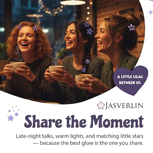 JASVERLIN 36 Pcs Star Hair Clips, Y2k Cute Snap Barrettes for Women Thin Thick Hair, Colorful Kawaii Girls Rave Accessories Glitter Non Slip Metal Hairclips Assorted Sizes (Purple) thumbnail 4