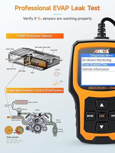 ANCEL AD410 Enhanced OBD2 Scanner, Vehicle Code Reader for Check Engine Light, Automotive OBD II Scanner Fault Diagnosis, OBDII Scan Tool for All OBDII Cars 1996+, Black/Yellow thumbnail 8