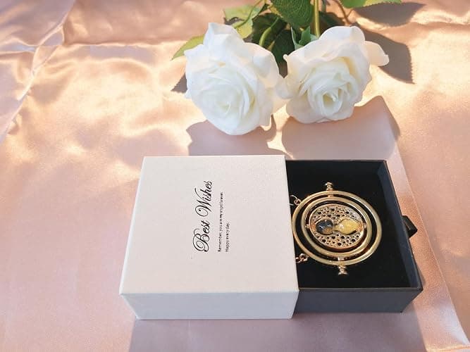 Fisemira Time Hourglass Necklace, Magical Travel Hourglass Rotating Pendant Necklace, Gift Fans Costume Jewelry thumbnail 3