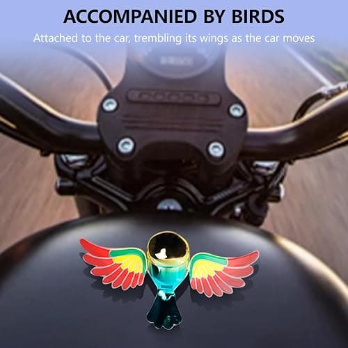 Bionic Flying Bird, Funny and Cute Car Decoration, Wings Swing with Wind, Suitable for Car, Motorcycle Mirrors and Helmets (Blue) thumbnail 5