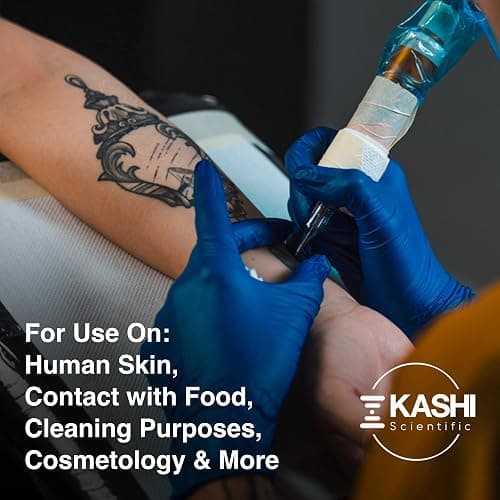 Kashi Scientific Disposable Medical Exam Nitrile Gloves, Powder Free Latex Free, 4 mil Blue Non Latex Glove, Food Safe Gloves thumbnail 6
