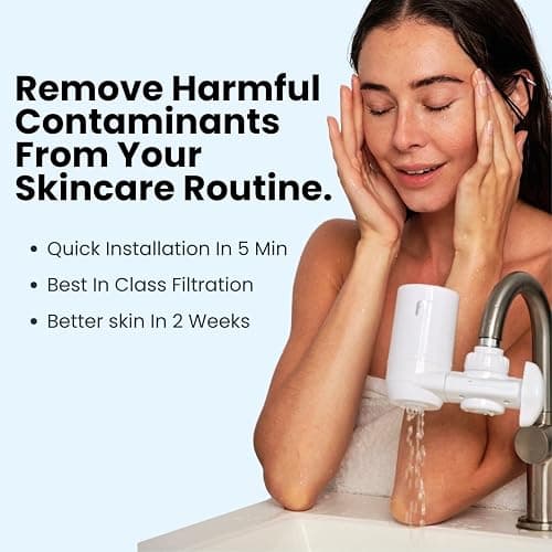 Filterbaby 1.0 Faucet - Mounted Water Filter for Skin Care - Hydrate & Brighten Skin While it Cleans - Fits Most Standard US Faucets - Three Settings (Pink) thumbnail 4