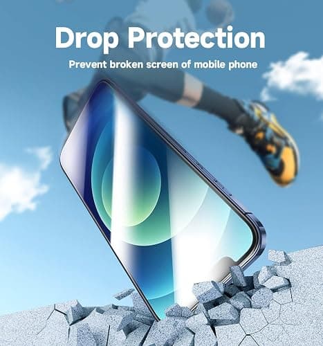 MAGIC JOHN 2 Pack for iPhone 12/iPhone 12 Pro 6.1 inch Tempered Glass Screen Protector, Auto Dust-Elimination Installation, Bubble Free, HD Clear, Easy Installation thumbnail 5