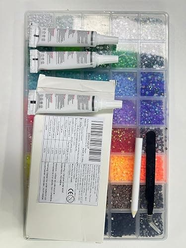 24 Colors Resin Jelly Rhinestones for Bedazzling, 4mm 24000 Pcs Flatback Gems for Crafting, Bedazzling Kit with 3Pcs B7000 Glue for Clothing Shoes Nail Book Diamond Art thumbnail 5