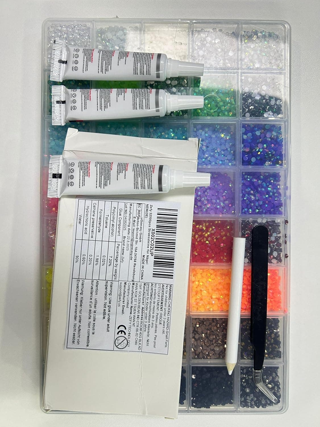 Resin Jelly Rhinestones Bedazzling Kit Flatback Gems for Crafting with B7000 Glue Tweezers Rhinestone Picker Clothing Shoes Nail Book Diamond Art thumbnail 6