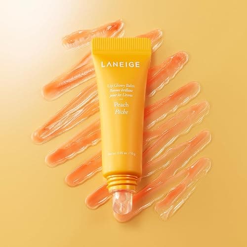 LANEIGE Lip Glowy Balm, Peach: Sheer Tinted Lip Moisturizer with Shea Butter, for Hydrating Shine & Soft Lips thumbnail 4