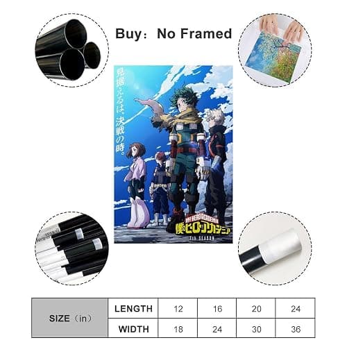 My Hero Academia Decorative Painting Canvas Wall Art And Art Picture Print - Modern Family Bedroom Decor - 08x12in (20x30cm) thumbnail 2