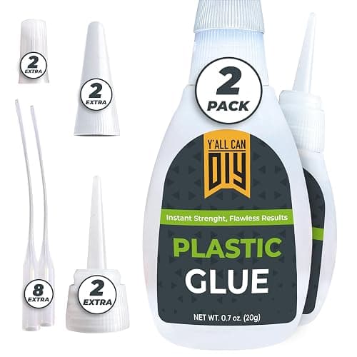 Y'allCanDiy Super Glue for Plastic 2 Pk x .7 Oz (20g) – Cyanoacrylate Based Heavy Duty CA Glue for Legos, Miniatures, PLA, 3D Printing, Toys, ABS, PVC, DIY Kits - Image 1