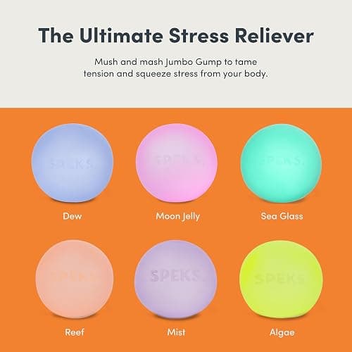 Speks Gump Jumbo Squishy Sensory Balls, Silent Stress Relief Tool, Desk Toy thumbnail 6