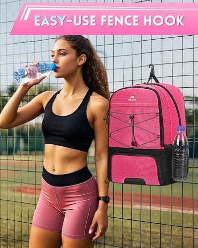 MATEIN Girls Soccer Backpack with Ball Holder, Shoe Compartment, Fence Hook | Large Basketball Bag for Tournament & Game Day, Lightweight Youth Sports Bag Fits 15.6 Inch Laptop, Soccer Team Gifts thumbnail 5
