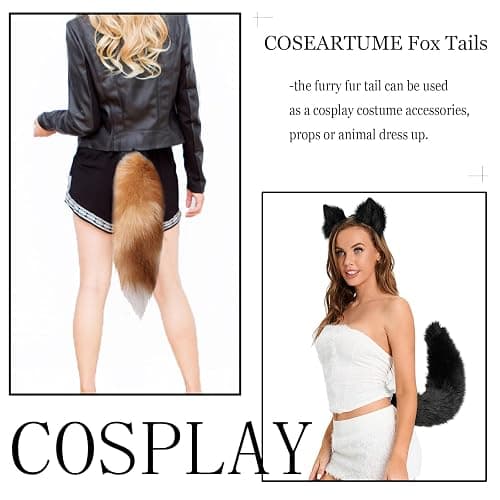 Fluffy Fur Wolf Tail Keychain Black Red Purple Fox Tail Key Chain Cosplay Toy Costume Keyring for Women thumbnail 6
