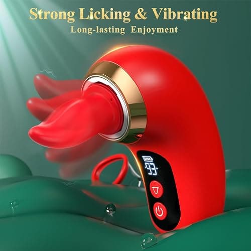 Gasevimo Vibrator Adult Sex Toys for Women - 5IN1 Sucking Vibrator Rose Sex Toy, 3 Sucking, 9 Tongue Licking & Vibrating Adult Toys, LCD Display Removable Cup Clitoral G Spot Vibrators Massage thumbnail 3