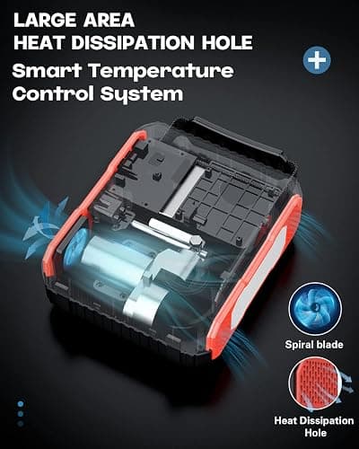 Car Jump Starter with Air Compressor, 150PSI 8000A Peak 24000mah (Up to All Gas or 8.0L Diesel Engine, 50 Times) Portable Jump Starter 12V Auto Battery Jump Pack QC 3.0 with 160W DC Out thumbnail 5