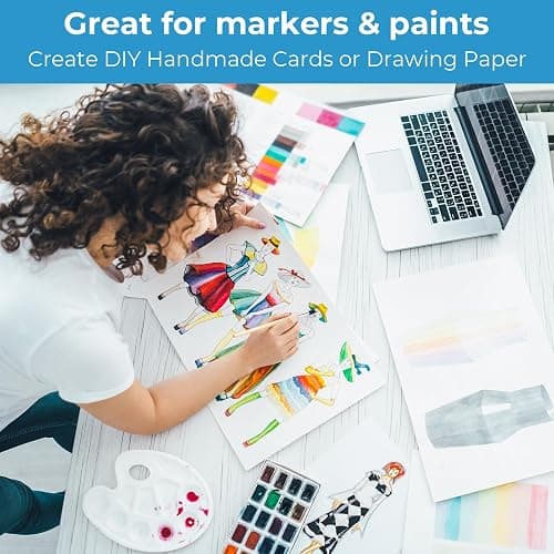 100 Sheets White Cardstock Paper - Ohuhu 11 x 17 Eco-Friendly Cover Card Stock Legal Printer Paper for DIY Making Cards Invitations Crafting Crafts Arts Ledger Tabloid Posters - 80 lb thumbnail 4