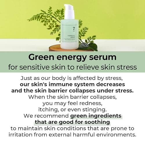 numbuzin No.7 Serum | Mild Green Soothing Serum | Soothing Green Gel for Acne-Prone Skin, Sensitive Redness | Centella Asiatica, Green Tea, Noni | Korean Skincare for Soothing | 1.69 fl. oz. thumbnail 4