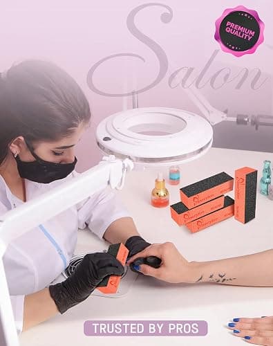 Maryton Nail Buffer Sanding Blocks, 80/80 Grit for Acrylic Nails, 10PCS | Professional Buffing Blocks, Salon Grade, Manicure Tools Kit, Black Orange thumbnail 3