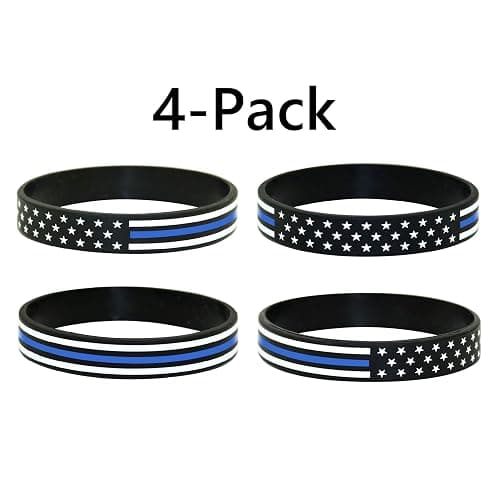 Great 1 American Flag Silicone Stretchable Bracelet 4-Pack thumbnail 2