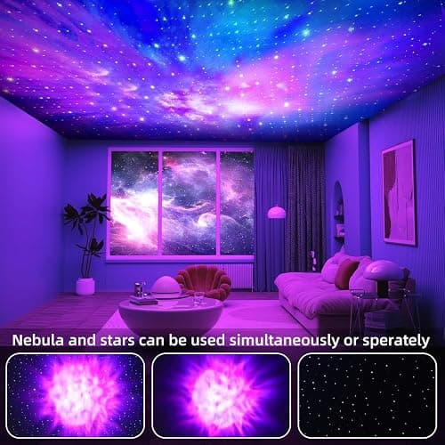 Galaxy Projector for Bedroom, Galaxy Light Projector with Timer and Remote, Starry Nebula Ceiling Night Light, Room Decor, for Christmas, Birthdays thumbnail 4