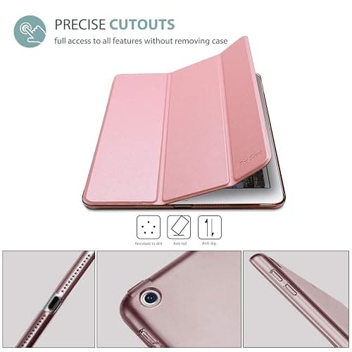 ProCase Smart Case for iPad 6th/iPad 5th Generation/iPad 9.7 Inch Case 2018 2017(Model: A1893 A1954 A1822 A1823), Ultra Slim Lightweight Stand Case with Translucent Frosted Back -Pink thumbnail 3