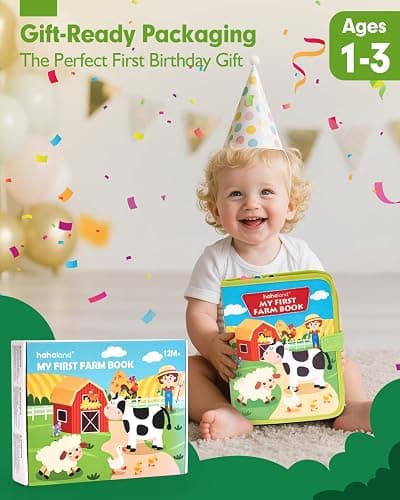 hahaland Busy Book for Toddlers 1-3 - Montessori Toys Busy Board for 1 Year Old Boy Gifts Girl Toys Educational Learning Quiet Activity Books Toddler Travel Toys for One Year Old Birthday Gift thumbnail 9