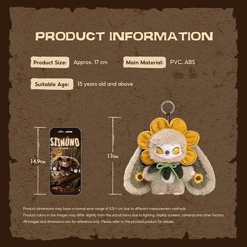 MINISO Siinono Whispers of TA Series - Vinyl Plush Figure Toys Blind Box Ornament - 6.7in Collection Cute Desk Decor Surprise Box, Random Design Action Home Decorations Birthday Gifts, Single Box thumbnail 7