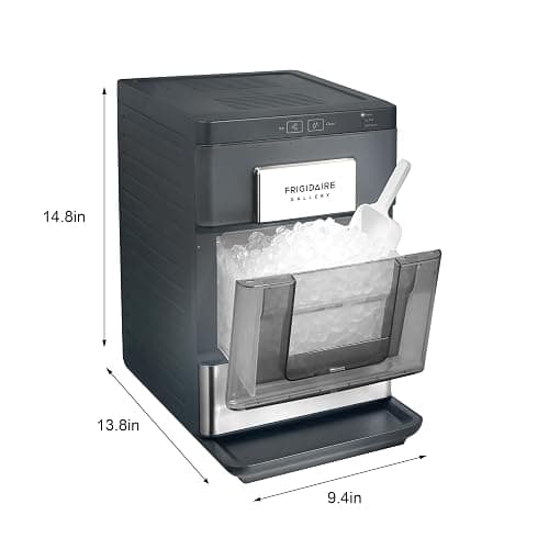 Frigidaire Gallery, 33 Lbs. Countertop Ice Maker, Nugget Shaped Ice, Stainless Steel Trim (Black) thumbnail 5