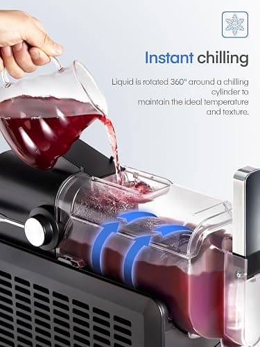 Slushie Machine, with 5 Presets + Custom Option, Auto-Clean Slushy Machine for Home, No Ice Needed, 12 Hours Freshness, Frozen Drink Maker for Spiked Slushies Frappés and More thumbnail 2