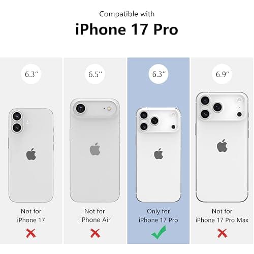 ZTOFERA Magnetic Case for iPhone 17 Pro, Compatible with Magsafe, Polka Dot Aesthetic Phone Case Cute for Girl Women, Hard PC+Soft TPU Protective Phone Cover for iPhone 17 Pro-Navy Blue thumbnail 2