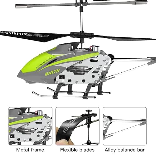 Cheerwing Remote Control Helicopter,SYMA S107H Mini RC Helicopter with Gyro,Altitude Hold, One Key Take Off/Landing for Adults Kids(Green) thumbnail 7