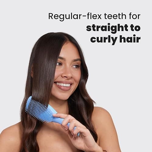Tangle Teezer Ultimate Detangler Brush for Wet & Dry Hair, Eliminates Knots & Reduces Breakage for Straight to Wavy Hair Types, Denim Blues thumbnail 5