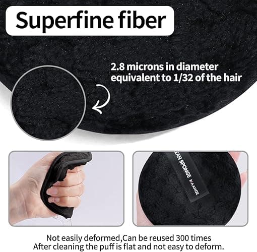 MAANGE Makeup Brushes, 49 Pcs Makeup Tool Set Premium Synthetic Makeup Brush Set Foundation Powder Concealers Eye Blush Make Up Brush Kit (Black/Silver, 49 Piece Set) - Black/Silver thumbnail 9