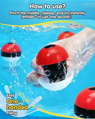 Reusable Water Balloons 12 Pcs, Refillable Self-Sealing Water Bombs, Quick Fill Silicone Water Balls for Kids, Non-Magnetic Splash Toys for Outdoor Summer Fun, Pool Beach Backyard Water Park Games thumbnail 3