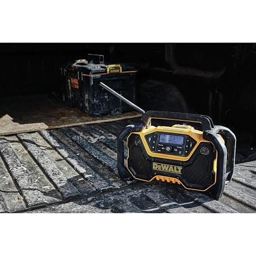 DEWALT 12V/20V MAX Portable Bluetooth Radio, Cordless, 100 ft Range, 3.5” Subwoofers, Jobsite (DCR028B) thumbnail 8