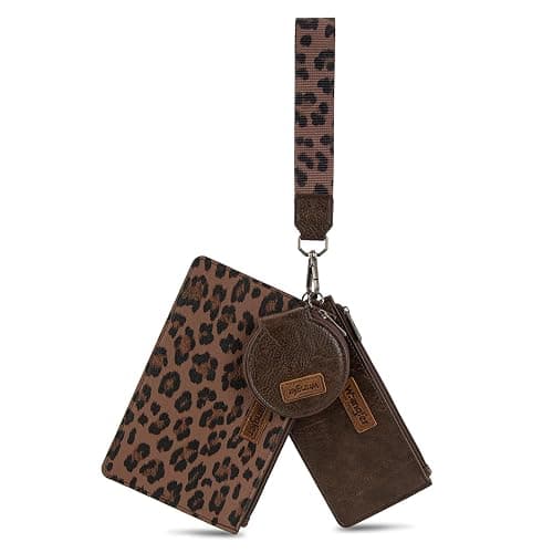 Montana West X Wrangler Keychain Wristlet Wallets for Women Dual Pouch Wristlet with Zipper Coin Purse Large Capacity and Easy to Carry - Image 1