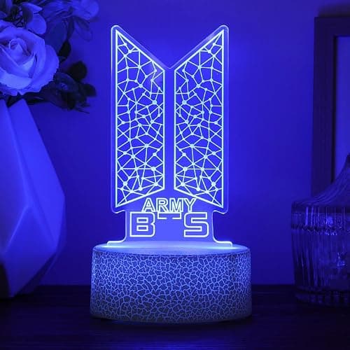 Bangtan Boys 7 Colors LED Acrylic Night Light Bedside Lamps Bedroom Home Room Decoration for Army Fans Gifts - Image 1
