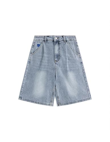 Aelfric Eden Washed Wrinkle Jorts Mens Denim Jean Short Casual Summer Knee Length Shorts Streetwear Trendy Outfits - Image 1