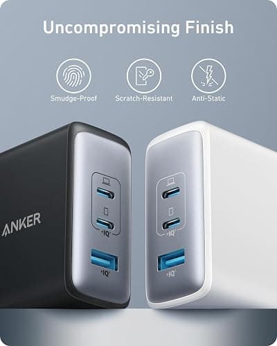 Anker Nano 100W USB-C Charger, 3-Port Fast Compact GaN Charger for MacBook Pro/Air, Pixelbook, ThinkPad, Dell XPS, iPad Pro, iPhone 16 Series, Galaxy S23, and More (Black, 1 Pack & 1 Cable) thumbnail 9