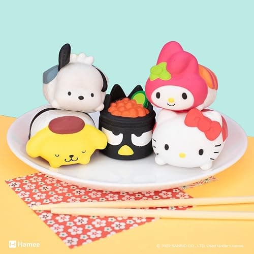 Hamee Sanrio Hello Kitty and Friends Cute Water Filled Surprise Capsule Squishy Toy [Sushi] [Birthday Gift Bag, Party Favor, Gift Basket Filler, Stress Relief Toy] – 1 Pc. (Mystery – Blind Capsule) thumbnail 6