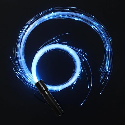 CHINLY LED Whip Lights, Fiber Optic Whip for Dancing, with 40 Color Effect Mode, APP Control and 360°Swivel, Rechargeable Rave Light for Parties, Light Shows, Unique Gifts for Girlfriend,Girl,Wife - Image 1