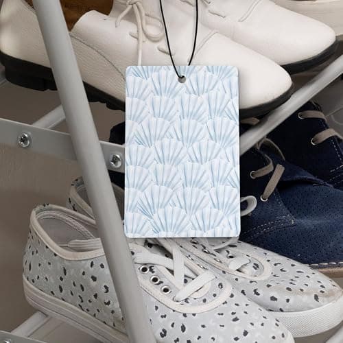 KBRCT Blue Coastal Beach Car Air Freshener 4 Pcs, Preppy Coastal Seashell Palm Tree Meet Me at the Beach Hanging Air Freshener for Cars Closet Drawer Books, Cute Car Accessories for Women Girls thumbnail 6