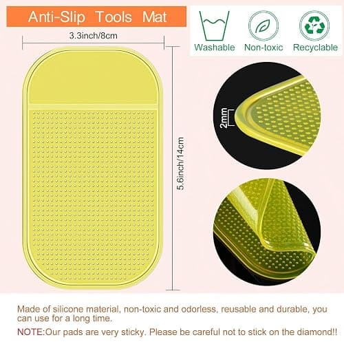 Blulu 6 Pieces Diamond Art Painting Accessories Anti-Slip Tools Sticky Mat Diamond Painting Trays Sticky Gel Pad Universal Mount Holder 5.6 x 3.3 Inch for Adults Art Supplies(Colorful Color Style) thumbnail 2