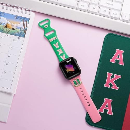 Paraphernalia Sorority Gifts Sport Band Compatible with Apple Watch Bands 38mm 40mm 41mm, Soft Silicone Strap Compatible for Apple Watch Series 7 6 5 4 3 2 1 SE thumbnail 4