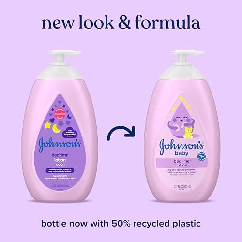 Johnson's Baby Bedtime Lotion, Soothing NaturalCalm Aromas, Gentle Nighttime Baby Lotion, Helps Relax & Soothe, Hydrating, No added Parabens & Dyes, 27.1 fl. oz thumbnail 2