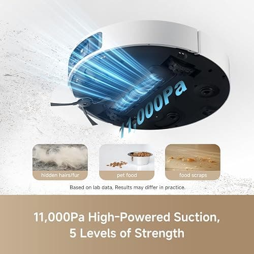 dreame L40 Ultra Robot Vacuum Self Emptying, 11,000Pa Suction Robot Vacuum and Mop Combo with Auto Cleaning Dock, 149℉ Mop Washing, SideBrush Extendable, Solution Auto Refill, Voice Control thumbnail 3
