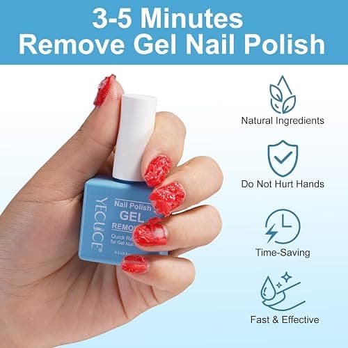 Gel Nail Polish Remover, Gel Polish Remover for Nails, No Need for Foil, Quick & Easy Polish Remover In 3-5 Minutes, No Need Soaking Or Wrapping-15ml thumbnail 2